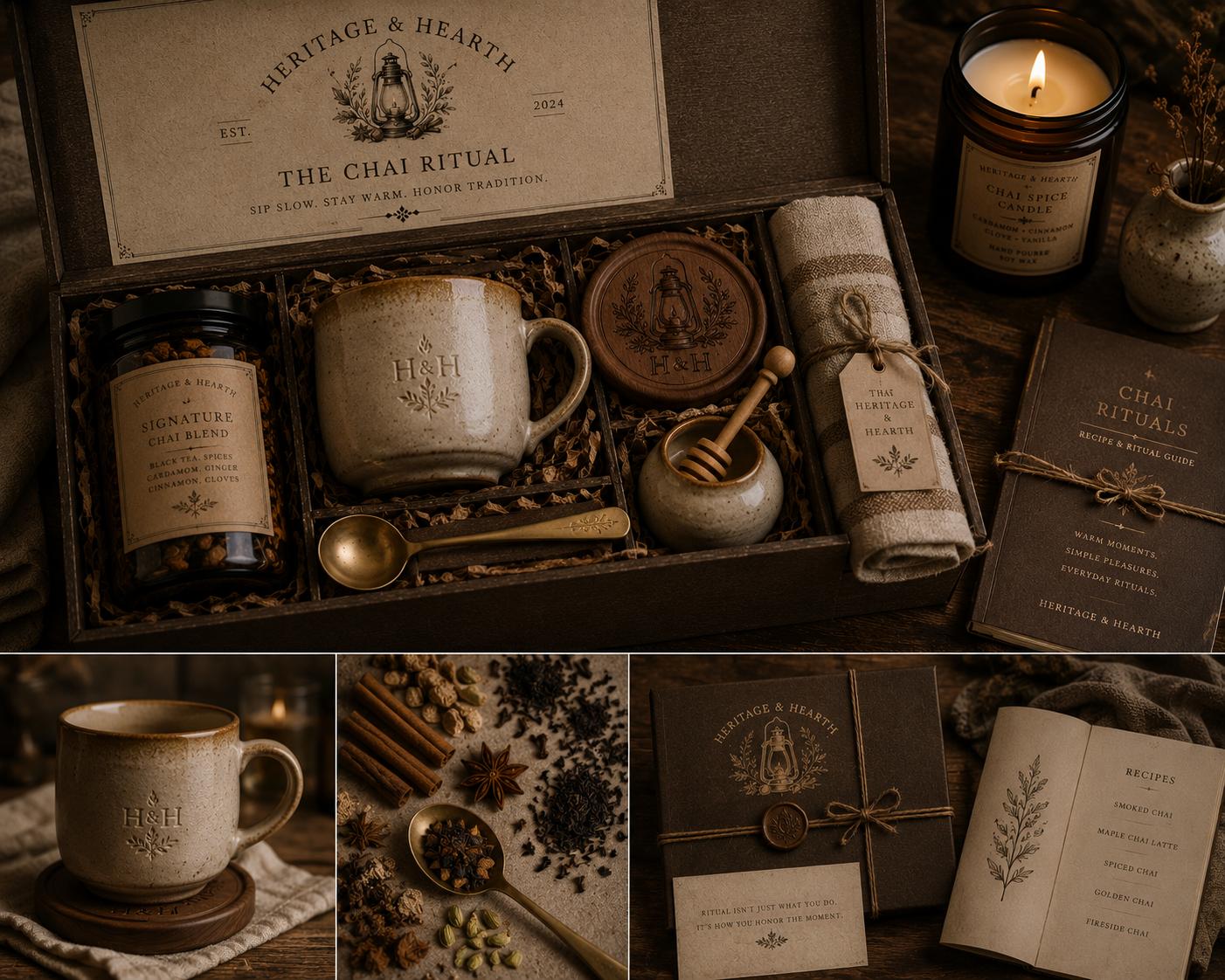 The Chai Ritual box with handmade mug
