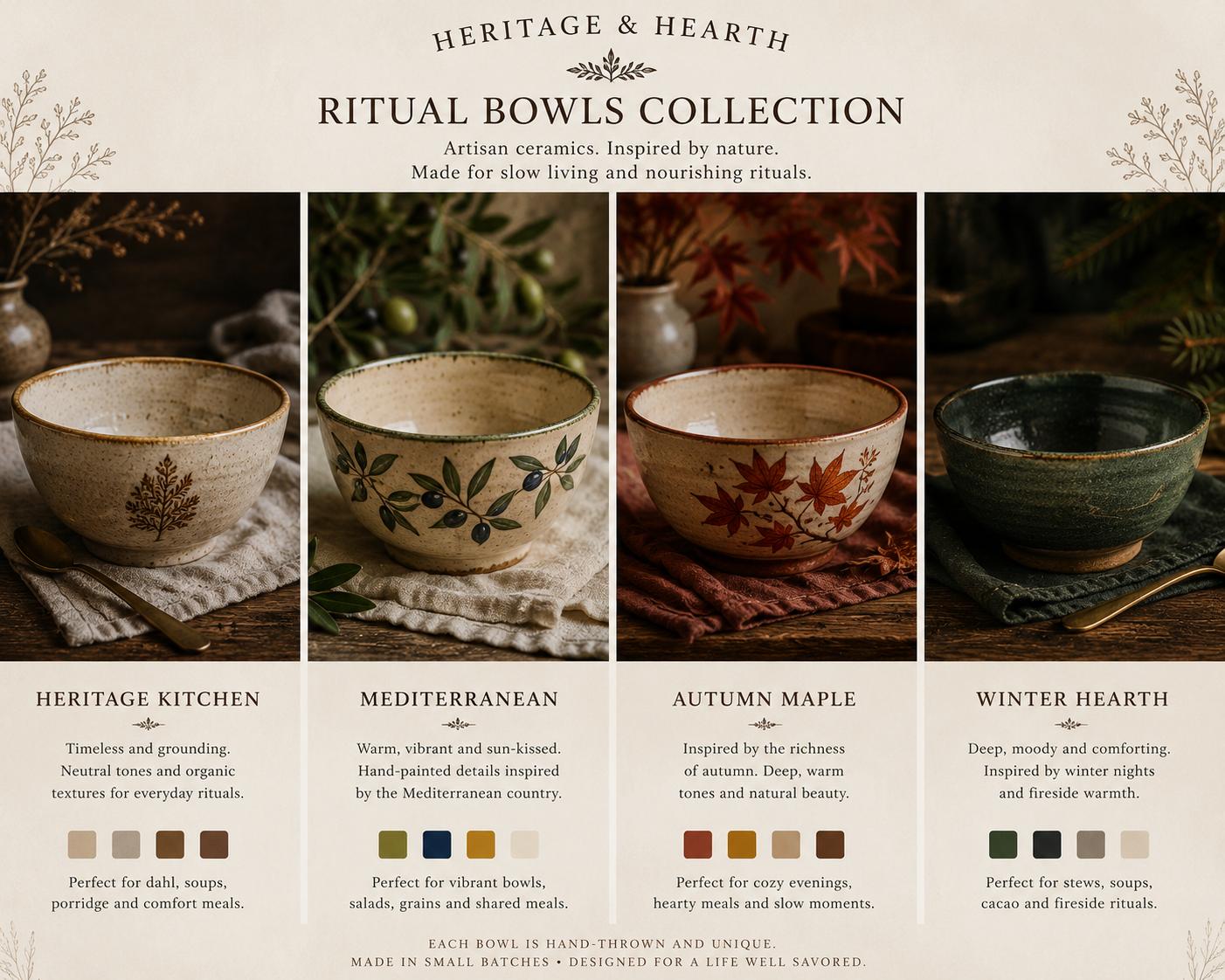 The Ritual Bowls Collection of hand-thrown ceramics
